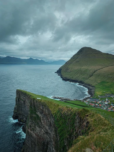 Городок на побережье Фарерских островов