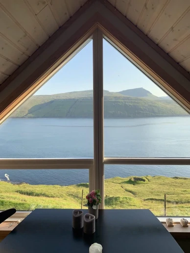 Вид из окна на Фарерах